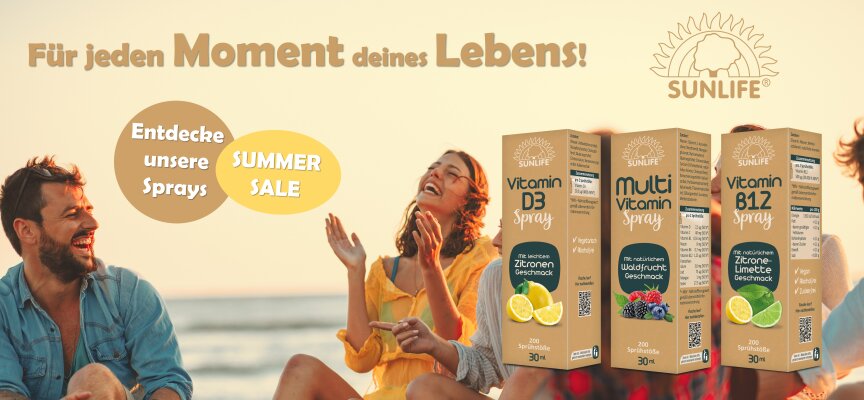 Die neue Produktreihe: SUNLIFE® Vitamin-Sprays - 