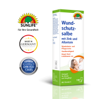 SUNLIFE® Wundschutz Salbe 100 ml Zinksalbe Pflegecreme Hautschutz Haut Beruhigung Kinderpflege Irritationen Wundheilung + Avocadoöl Allantoin Zink Vitamin E