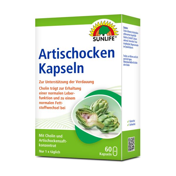 SUNLIFE® Artischocken Kapseln 60 Stk Verdauung...