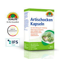 SUNLIFE® Artischocken Kapseln 60 Stk Verdauung Lebergesundheit Fettstoffwechsel Magen-Darm-Unterstützung Verdauungsförderung + Cholin