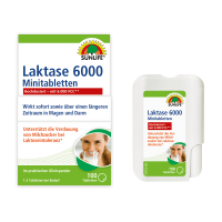 SUNLIFE® Laktase 6000 FCC Minitabletten 100 Stk Laktose-Intoleranz Laktoseabbau Milchzuckerabbau Milchzuckerunverträglichkeit