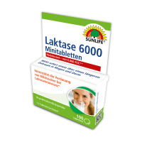 SUNLIFE® Laktase 6000 FCC Minitabletten 100 Stk Laktose-Intoleranz Laktoseabbau Milchzuckerabbau Milchzuckerunverträglichkeit