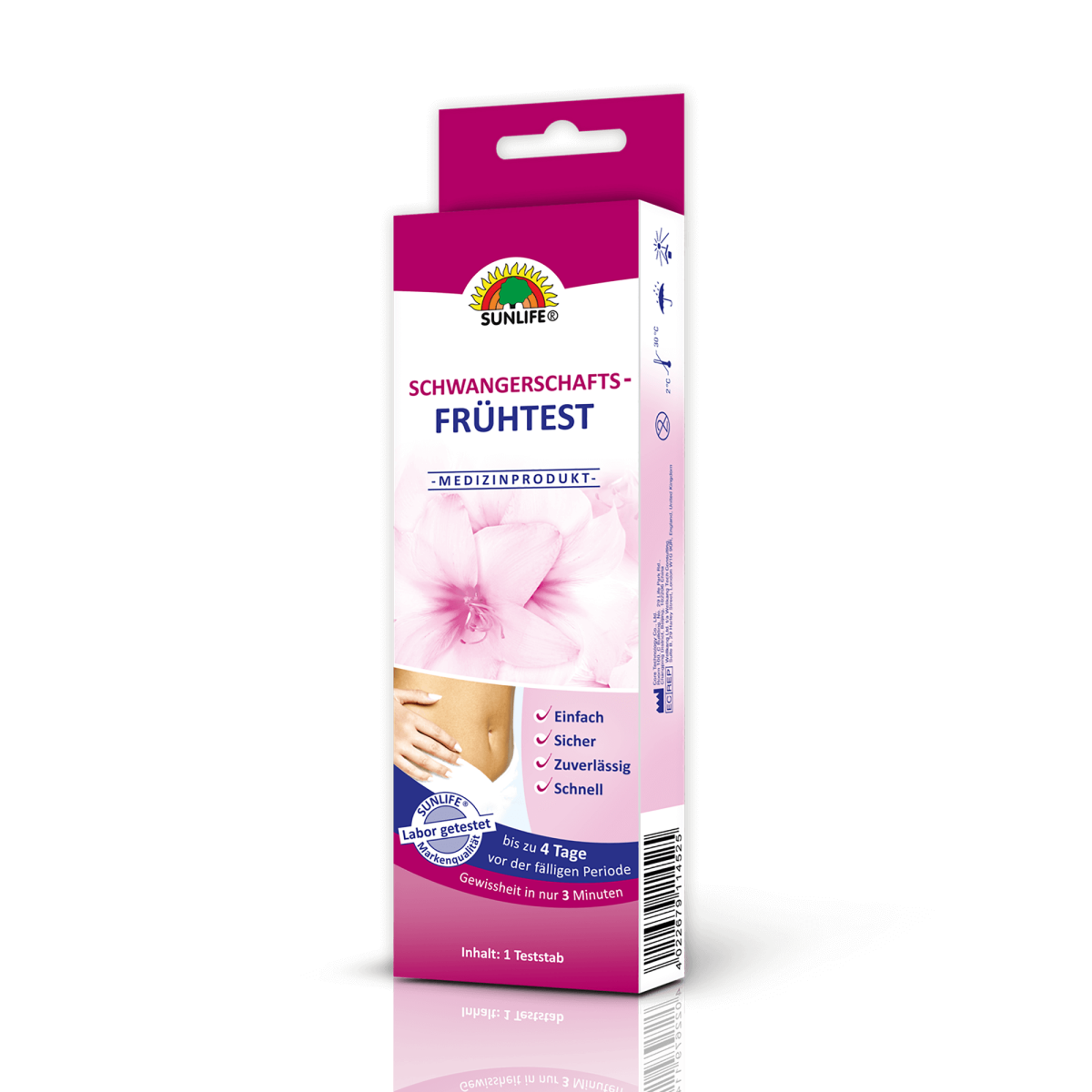 SUNLIFE® Schwangerschafts-Frühtest Schwangerschaftstest Urin hCG Stic, 4,99