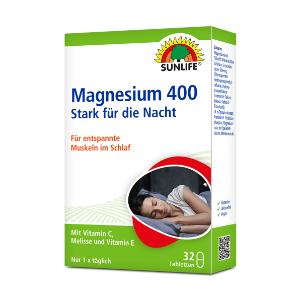 SUNLIFE® Magnesium 400 Stark für die Nacht