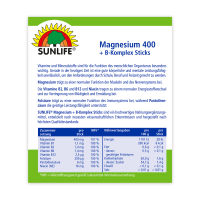 SUNLIFE® Magnesium 400 + B-Komplex Sticks