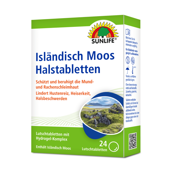 SUNLIFE® Halstabletten Isländisch Moos 24 Stk...