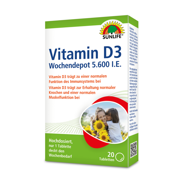 SUNLIFE® Vitamin D3 Wochendepot Tabletten