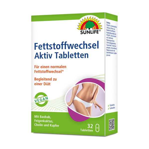 SUNLIFE® Fettstoffwechsel Aktiv Tabletten Fettstoffwechsel Diät Gewichtsverlust Low-Carb Abnehmen Diät