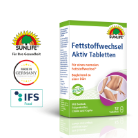 SUNLIFE® Fettstoffwechsel Aktiv Tabletten Fettstoffwechsel Diät Gewichtsverlust Low-Carb Abnehmen Diät