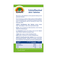 SUNLIFE® Fettstoffwechsel Aktiv Tabletten Fettstoffwechsel Diät Gewichtsverlust Low-Carb Abnehmen Diät