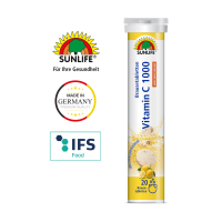 SUNLIFE® Vitamin C 1000 Brausetabletten 20 Stk Zitrone Immunsystem Abwehrkräfte Gesundheit Vitalität