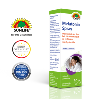 SUNLIFE® Melatonin Spray - 0,5 mg Schlaf Erholung Schlafprobleme Schlafprobleme Einschlafen Beruhigung 200 Sprühstöße