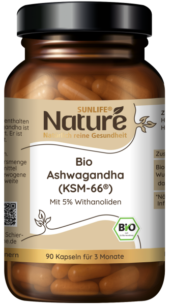 SUNLIFE® NATURE BIO Ashwagandha KSM-66® Kapseln 3...