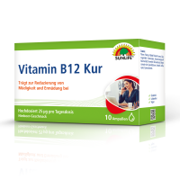 SUNLIFE® Vitamin 25µg B12 Kur 10x8ml Ampullen hochdosiert Energie & Nervensystem Unterstützung + vegane Nährstoffe & Vitalboost