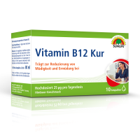 SUNLIFE® Vitamin 25µg B12 Kur 10x8ml Ampullen hochdosiert Energie & Nervensystem Unterstützung + vegane Nährstoffe & Vitalboost