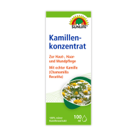 SUNLIFE® Kamillenkonzentrat 100 ml Beruhigend Pflege Haarpflege Badezusatz Magen-Darm Mundpflege, Pflege empfindlicher Haut + echte Kamille