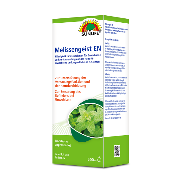 SUNLIFE® Melissengeist EN 500 ml Beruhigung...