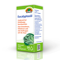 SUNLIFE® Eucalyptusöl 30 ml bei Erkältung der obere Luftwege rheumatische Beschwerden 100 % Eucalyptusöl