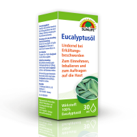 SUNLIFE® Eucalyptusöl 30 ml bei Erkältung der obere Luftwege rheumatische Beschwerden 100 % Eucalyptusöl