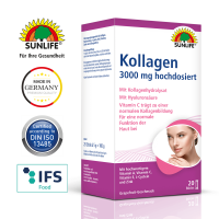 SUNLIFE® Kollagen-Sticks 3000 mg hochdosiert Hyaluronsäure Haut Antiaging Falten + Elastin L-Cystein Zink Vitamin C E A Komplex