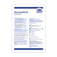 SUNLIFE® Nasenspülsalz 60 Stk zur Nasenreinigung bei Schnupfen Erkältung/Pollen + Befeuchtung mit hochwertiges Natriumchlorid