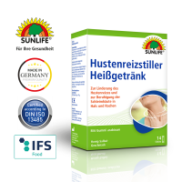 SUNLIFE® Hustenreizstiller Heißgetränk 14 Sticks Erkältung Schleimlösend Rachen Husten Halsschmerzen Schleimhäute Hals Beruhigung