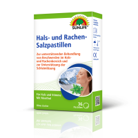 SUNLIFE® Hals- und Rachen- Salzpastillen 36 Stk Halsschmerzen Rachen Hustenreiz Schleimlösung Stimmbelastung