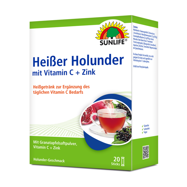 SUNLIFE® Heißer Holunder 20 Sticks Gesundheit...