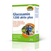 SUNLIFE® Glucosamin 1200 aktiv plus Kapseln 60 Stk Knorpel Knochen Regeneration Gesundheit Gelenke + Vitamin C & Vitalität