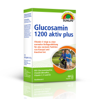 SUNLIFE® Glucosamin 1200 aktiv plus Kapseln 60 Stk Knorpel Knochen Regeneration Gesundheit Gelenke + Vitamin C & Vitalität