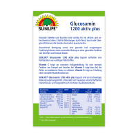 SUNLIFE® Glucosamin 1200 aktiv plus Kapseln 60 Stk Knorpel Knochen Regeneration Gesundheit Gelenke + Vitamin C & Vitalität