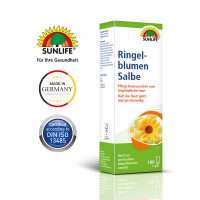 SUNLIFE® Ringelblumen Salbe 100 ml Schmerzen Erholen Ausschlag Schutz Beruhigend Akne Sonnenbrand + Ringelblumenextrakt